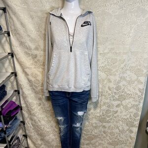 Nike Light Gray Half-Zip Sweatshirt